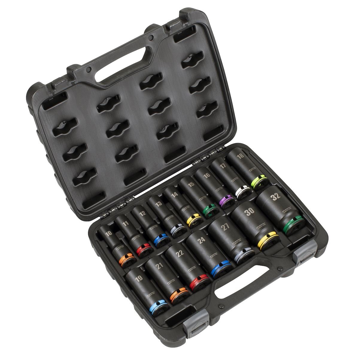 Sealey AK58170M Lock-On Deep Impact Socket Set 1/2"Sq Drive 16pc Sealey