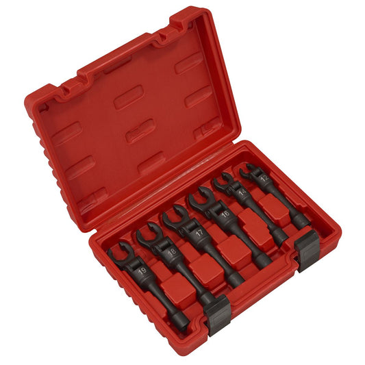 Sealey AK6901 Flexi-Head Flare Nut Diesel Injection Wrench Set 6pc 3/8"Sq Drive Sealey