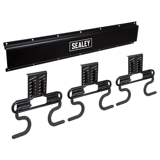 Sealey APHKIT4 Wall Mounting 6 Hook Storage Rail Sealey