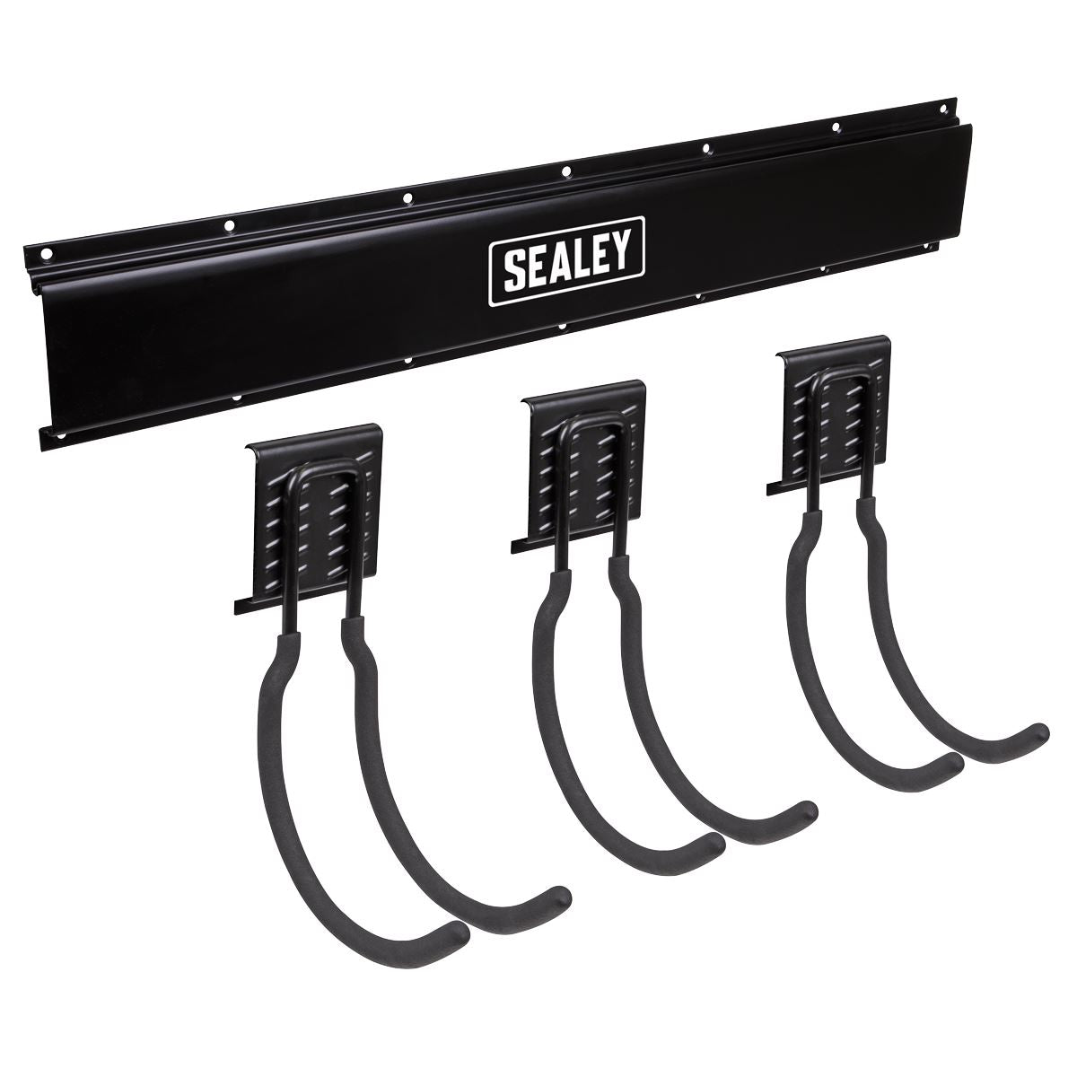 Sealey APHKIT8 Wall Mounting 3 Large Hook Storage Rail Sealey