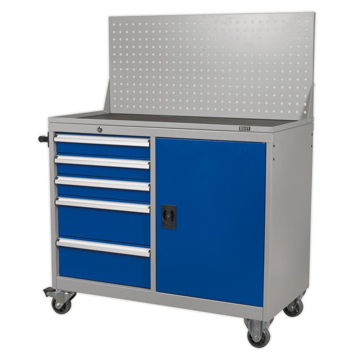 Sealey API1103A Industrial Mobile Workstation 5 Drawer & 1 Shelf Locker Sealey