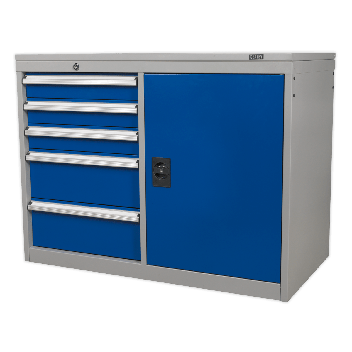 Sealey API1103B Industrial Cabinet/Workstation 5 Drawer & 1 Shelf Locker Sealey