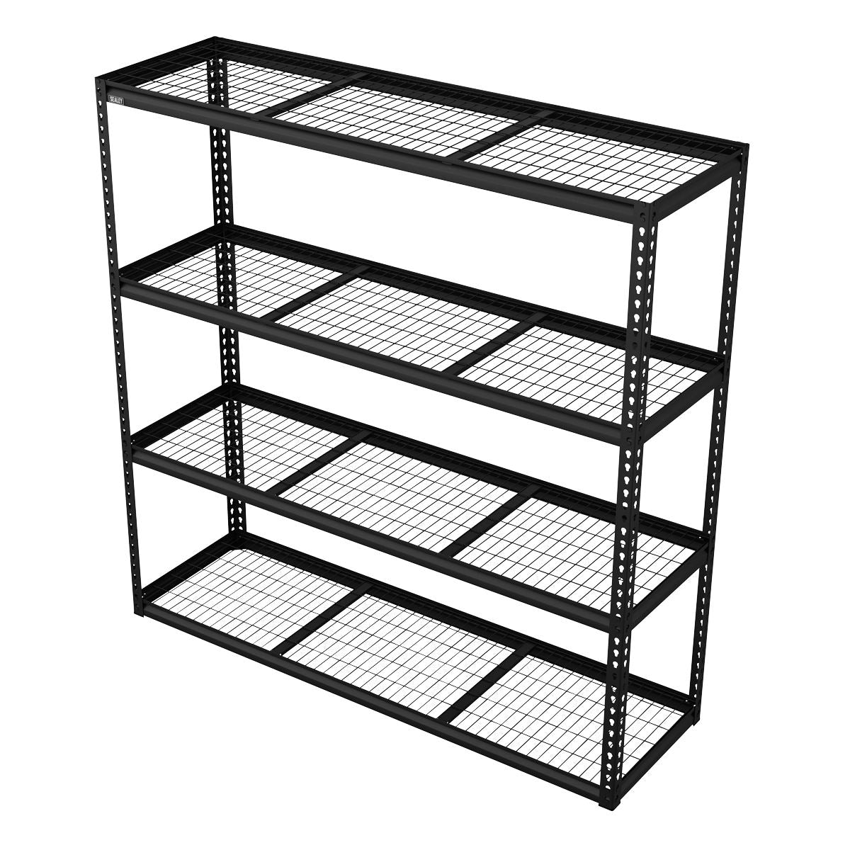 Sealey APMR1 Heavy-Duty Modular Racking Unit with 4 Mesh Shelves 300kg Capacity Per Level 1820mm Sealey
