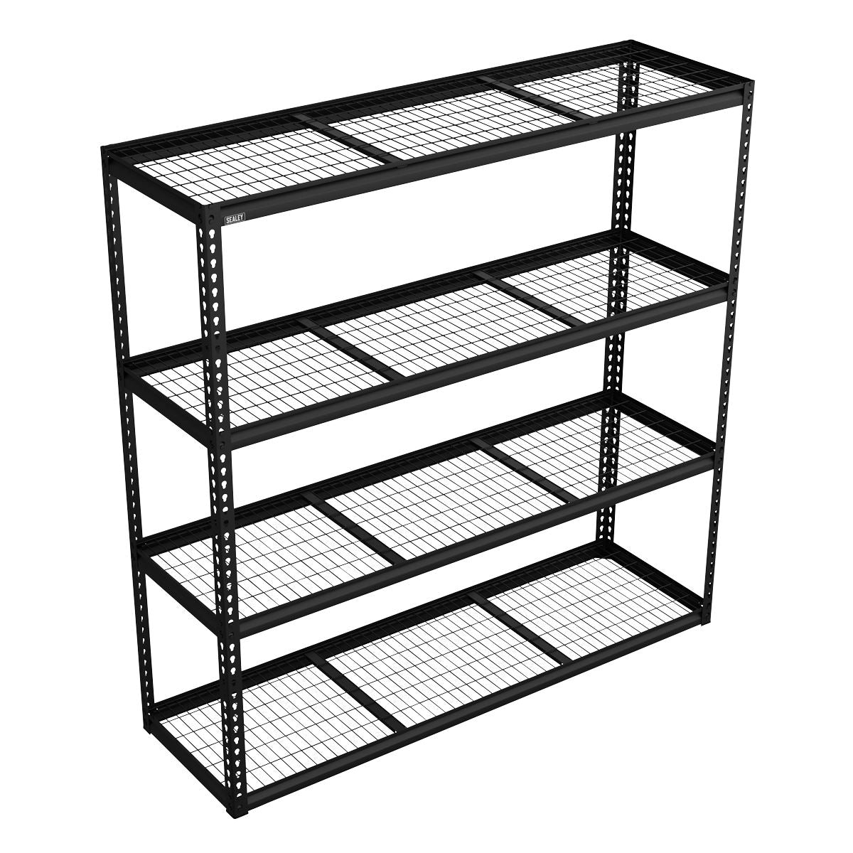 Sealey APMR1 Heavy-Duty Modular Racking Unit with 4 Mesh Shelves 300kg Capacity Per Level 1820mm Sealey