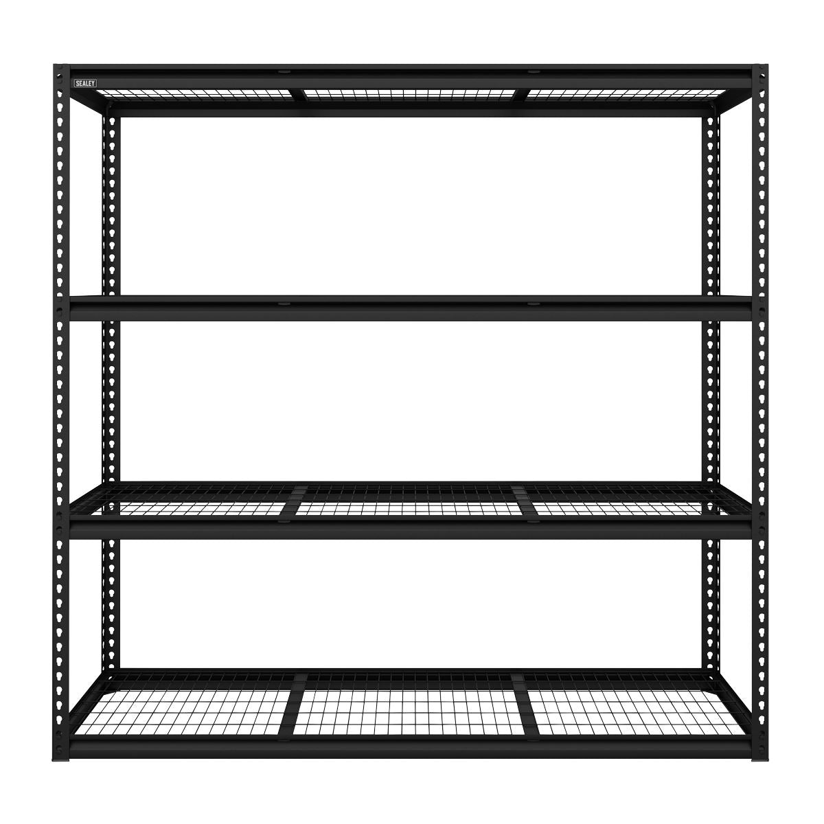 Sealey APMR1 Heavy-Duty Modular Racking Unit with 4 Mesh Shelves 300kg Capacity Per Level 1820mm Sealey