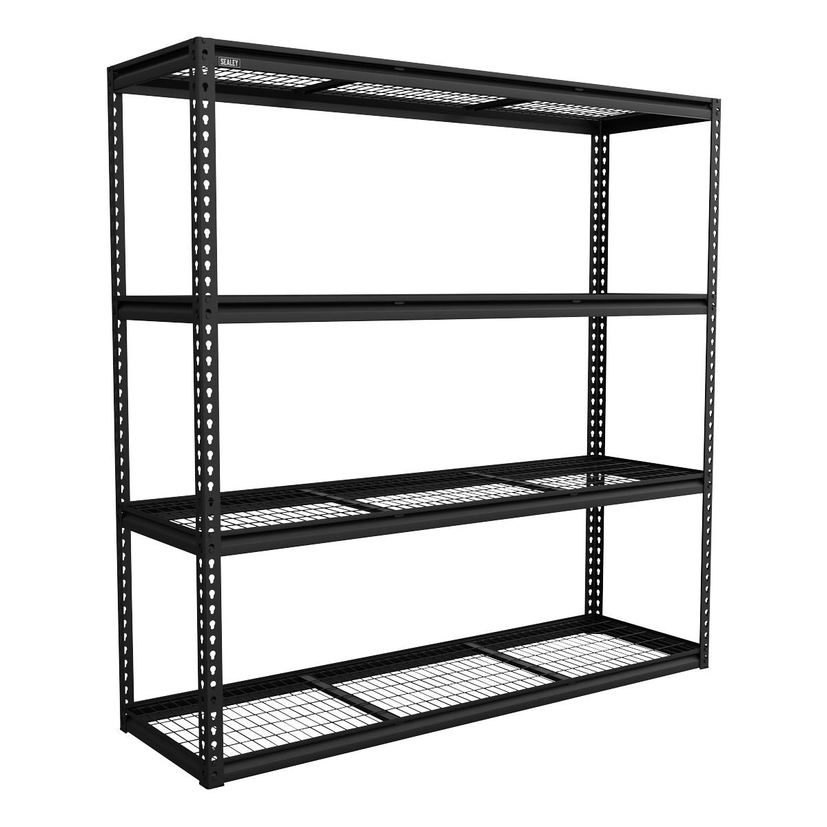 Sealey APMR1 Heavy-Duty Modular Racking Unit with 4 Mesh Shelves 300kg Capacity Per Level 1820mm Sealey