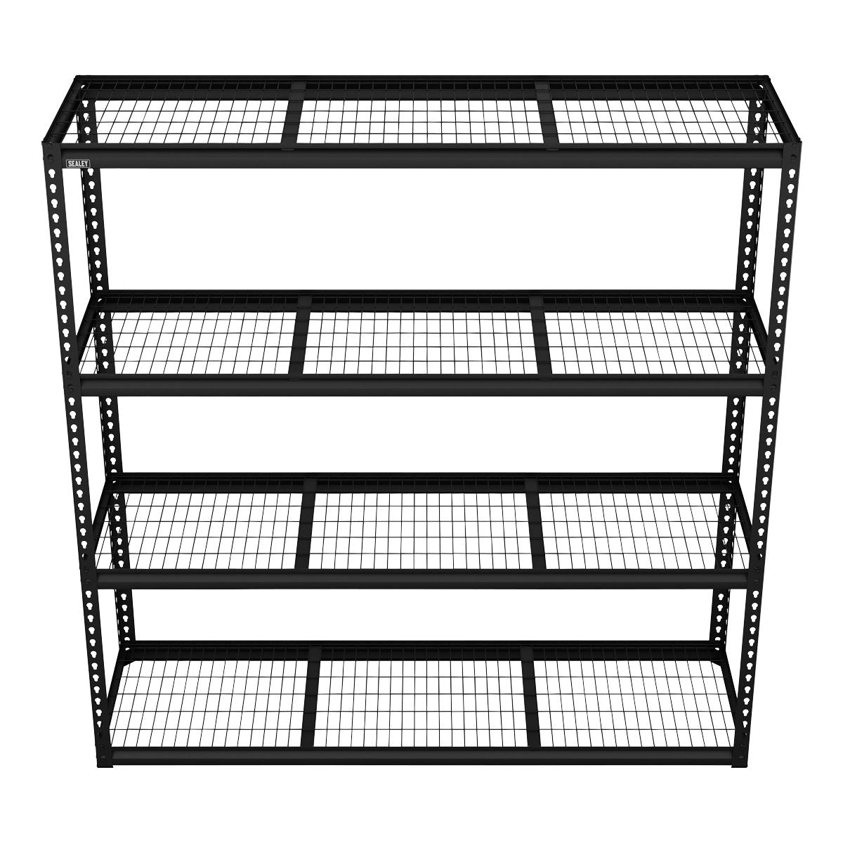 Sealey APMR1 Heavy-Duty Modular Racking Unit with 4 Mesh Shelves 300kg Capacity Per Level 1820mm Sealey