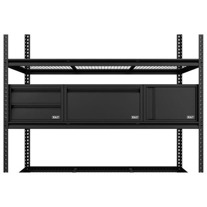 Sealey APMRCOMBO1 Heavy-Duty Modular Racking Kit with 3 Storage Units Sealey