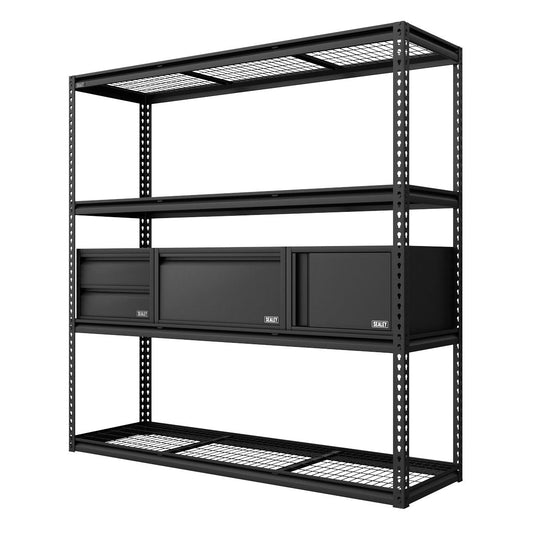 Sealey APMRCOMBO1 Heavy-Duty Modular Racking Kit with 3 Storage Units Sealey