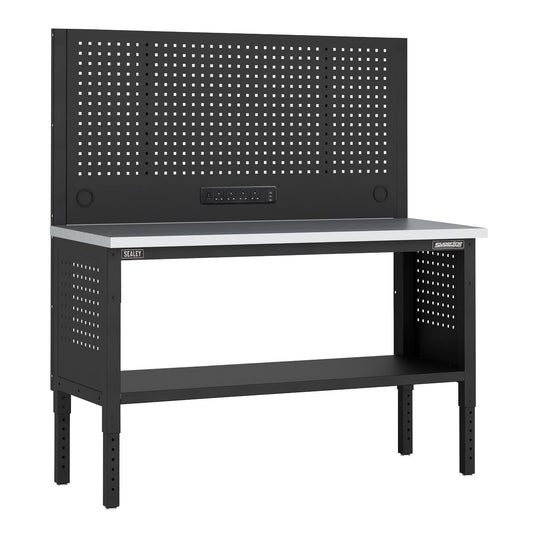 Sealey APMWB60COMBOSS Superline PRO® Modular Workbench with Pegboard Back Panel Stainless Steel Worktop 1525mm Sealey