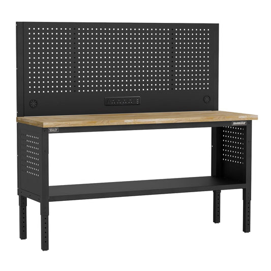 Sealey APMWB72COMBOW Superline PRO® Modular Workbench with Pegboard Back Panel Wooden Worktop 1830mm Sealey