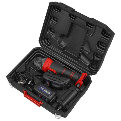 Sealey CP401LI 115mm Cordless Angle Grinder 18V 3Ah - Red Sealey