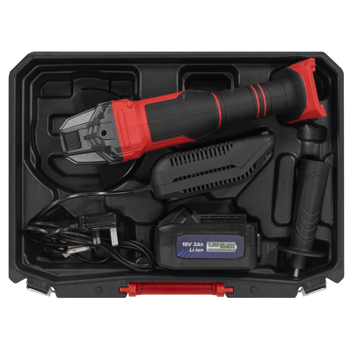 Sealey CP401LI 115mm Cordless Angle Grinder 18V 3Ah - Red Sealey