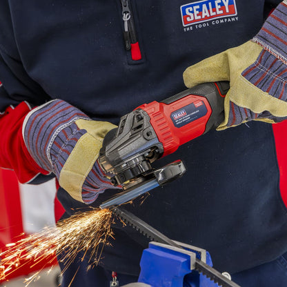 Sealey CP401LI 115mm Cordless Angle Grinder 18V 3Ah - Red Sealey
