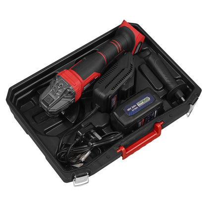 Sealey CP401LI 115mm Cordless Angle Grinder 18V 3Ah - Red Sealey