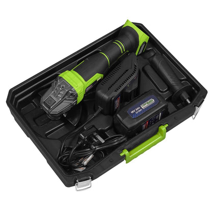 Sealey CP401LIHV 18V 3Ah 115mm Cordless Angle Grinder - Green Sealey
