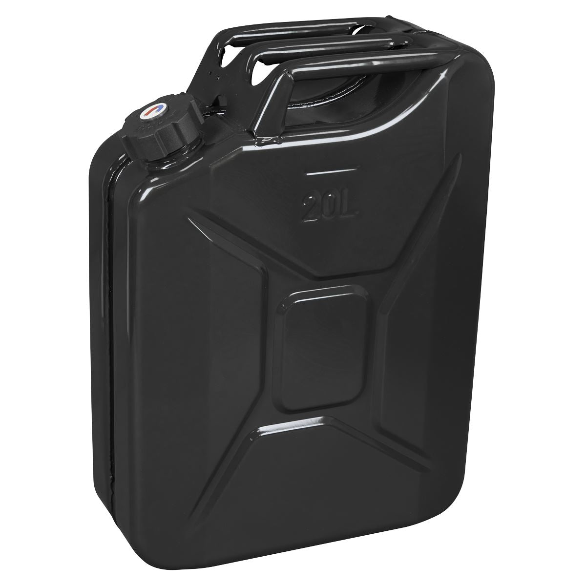 Sealey JC20SCB Screw Cap Metal Jerry Can 20L - Black Sealey