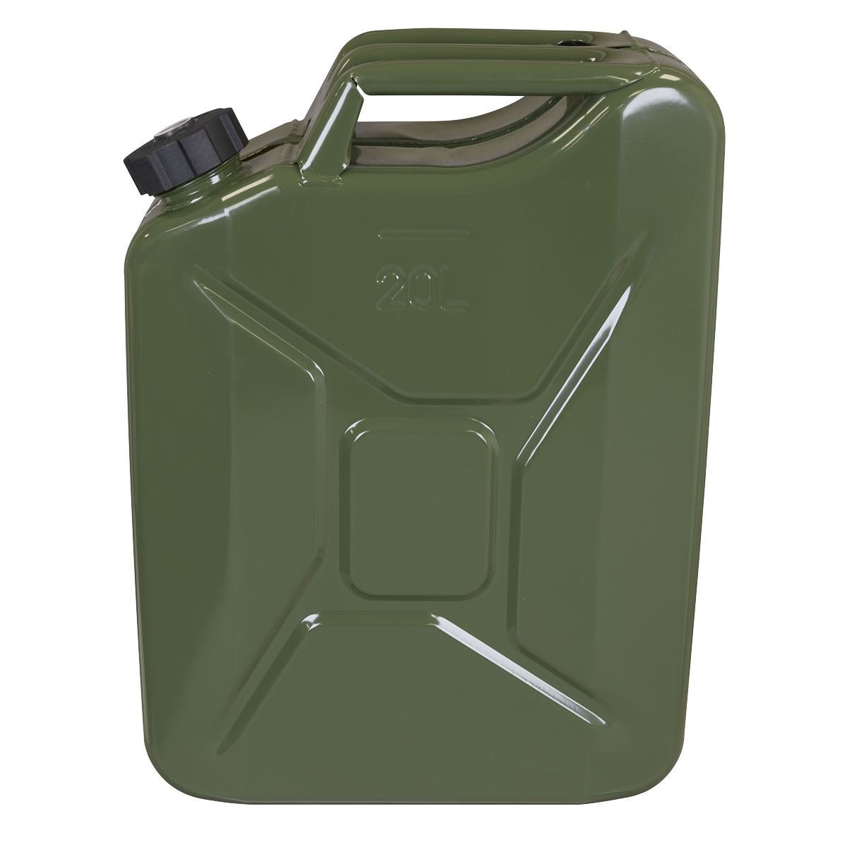 Sealey JC20SCG Screw Cap Metal Jerry Can 20L - Green Sealey