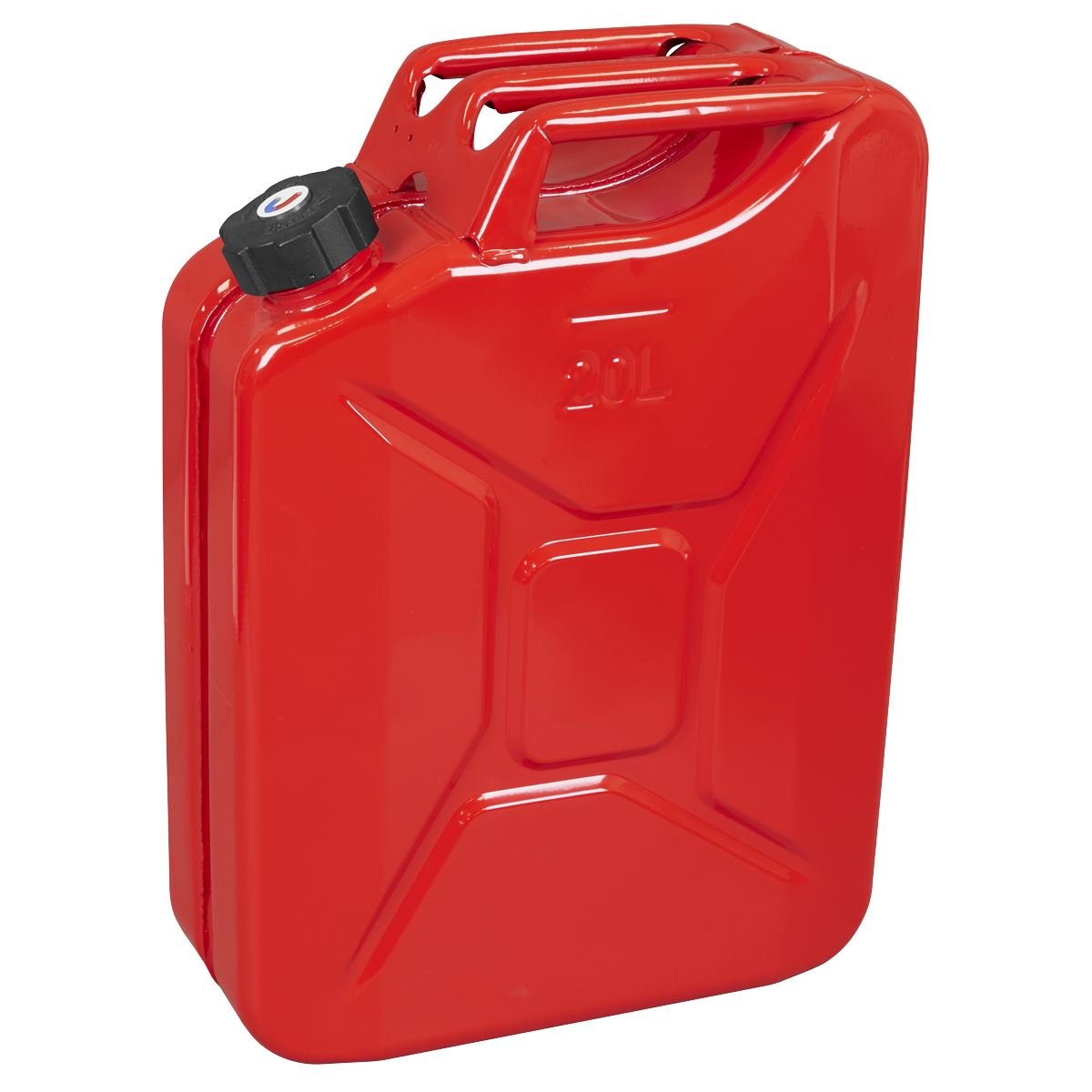 Sealey JC20SCR Screw Cap Metal Jerry Can 20L - Red Sealey