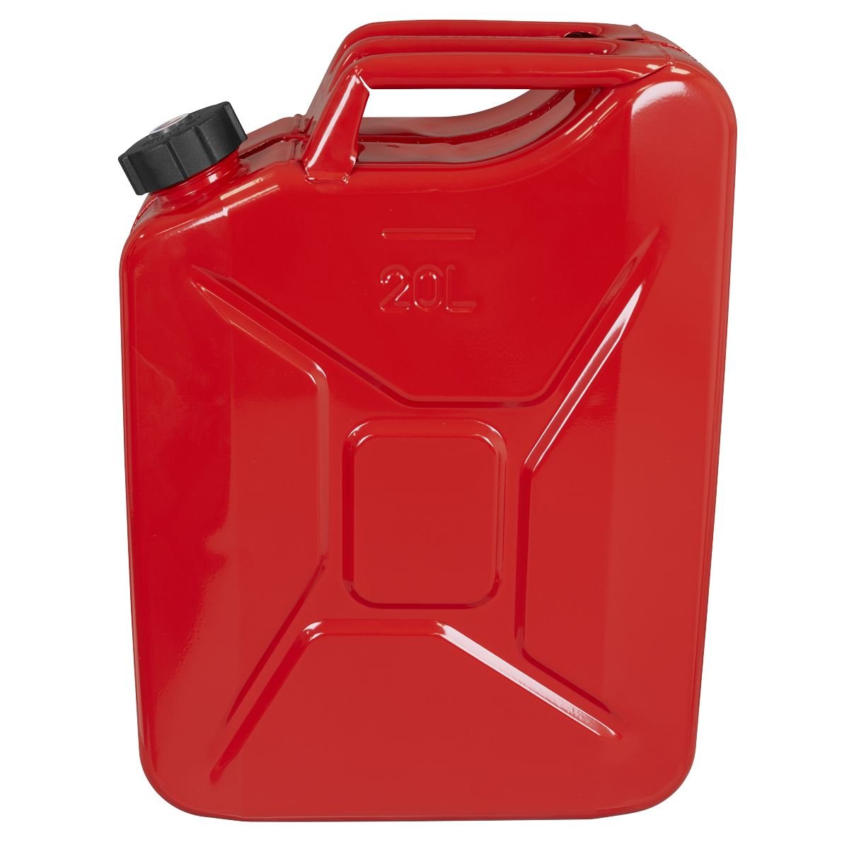 Sealey JC20SCR Screw Cap Metal Jerry Can 20L - Red Sealey