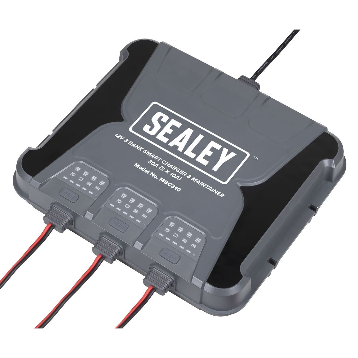 Sealey MBC310 3 Bank 12V Smart Charger & Maintainer 30A (3 x 10A) Sealey