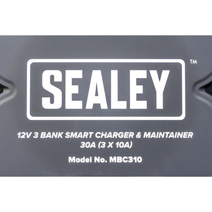 Sealey MBC310 3 Bank 12V Smart Charger & Maintainer 30A (3 x 10A) Sealey