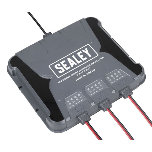 Sealey MBC310 3 Bank 12V Smart Charger & Maintainer 30A (3 x 10A) Sealey