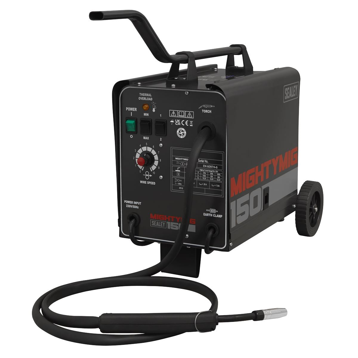 Sealey MIGHTYMIG150 Professional Gas/Gasless MIG Welder 150A 230V Sealey