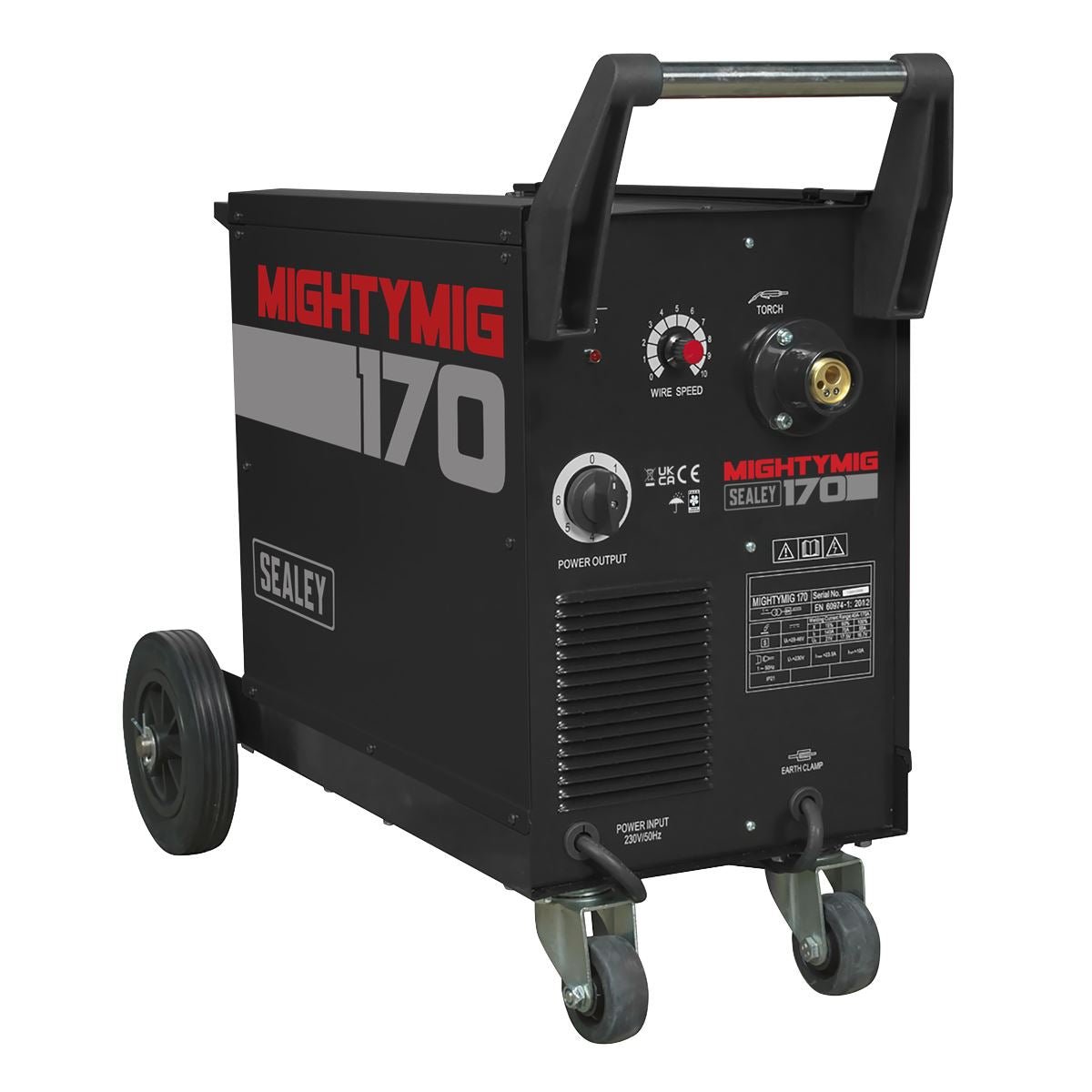 Sealey MIGHTYMIG170 Professional Gas/Gasless MIG Welder 170A with Euro Torch Sealey