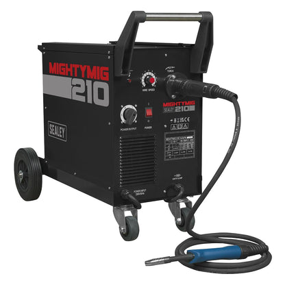 Sealey MIGHTYMIG210 Professional Gas/Gasless MIG Welder 210A with Euro Torch Sealey
