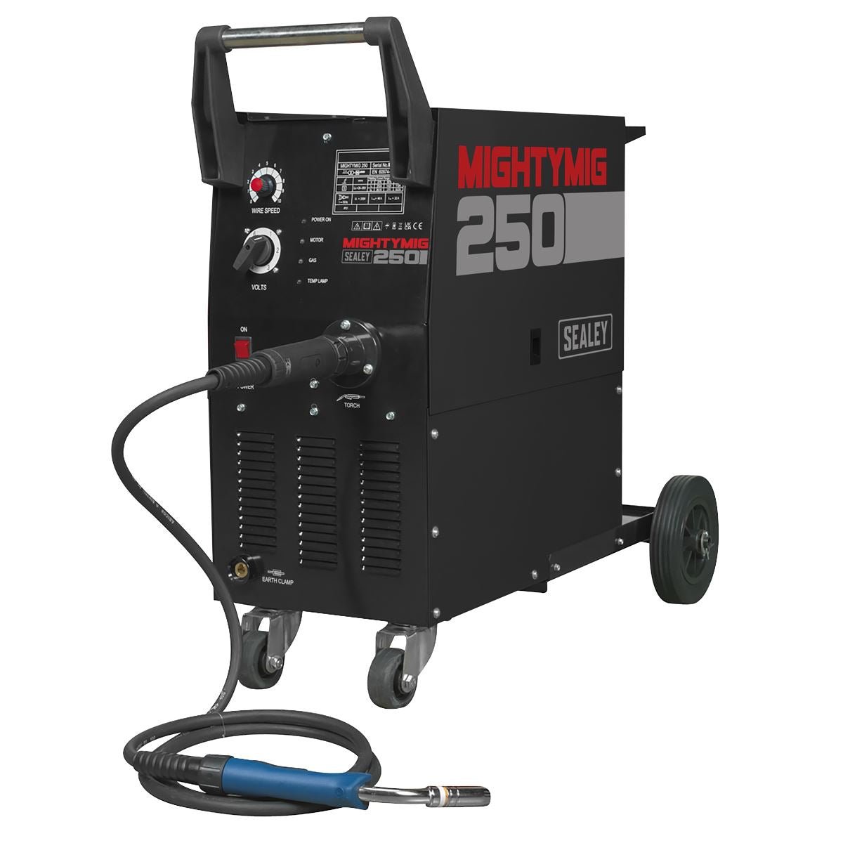Sealey MIGHTYMIG250 Professional Gas/Gasless MIG Welder 250A with Euro Torch Sealey