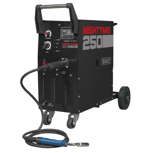 Sealey MIGHTYMIG250 Professional Gas/Gasless MIG Welder 250A with Euro Torch Sealey