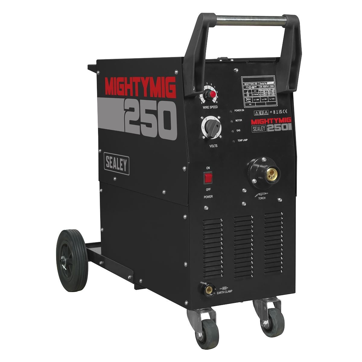 Sealey MIGHTYMIG250 Professional Gas/Gasless MIG Welder 250A with Euro Torch Sealey