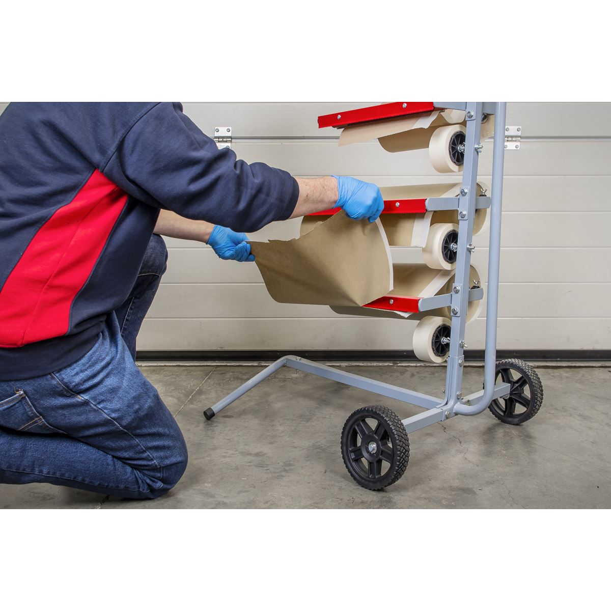 Sealey MK63 Masking Paper Dispenser - 2 x 300mm & 2 x 450mm Tree Sealey