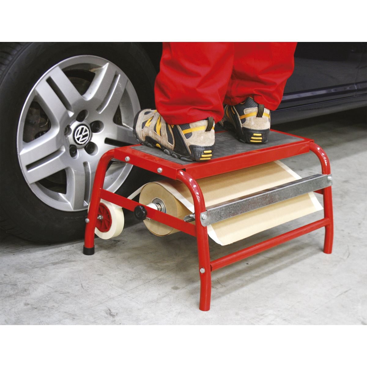 Sealey MK64 Masking Paper Dispenser 1 x 450mm Step-Up Sealey