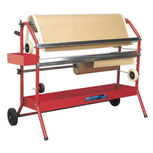 Sealey MK67 Masking Paper Dispenser 2 x 900mm Trolley Sealey