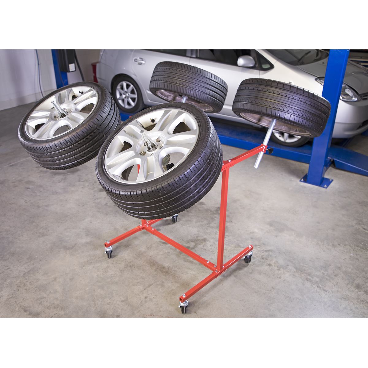 Sealey MK71 Alloy Wheel Painting/Repair Stand - 4 Wheel Capacity Sealey