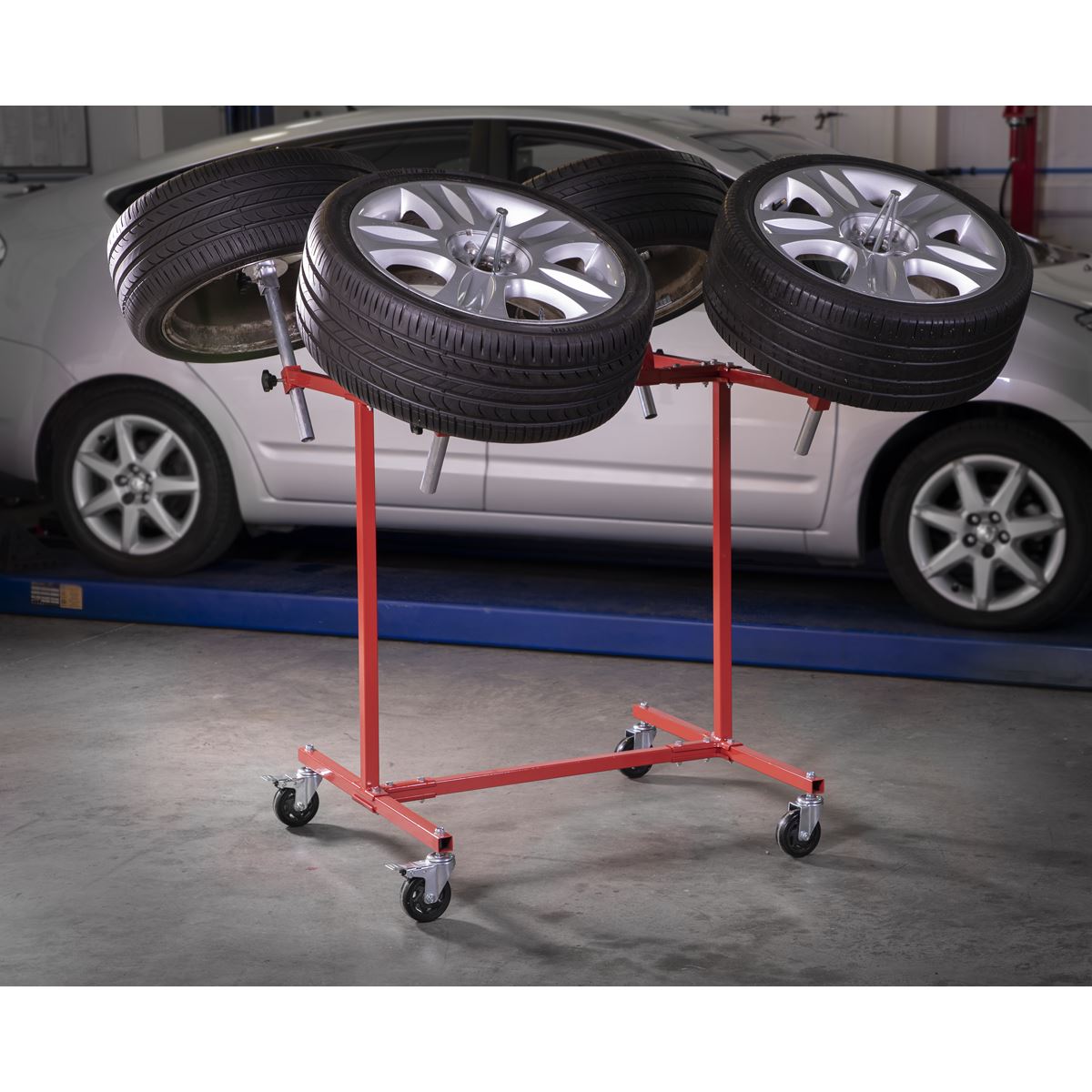 Sealey MK71 Alloy Wheel Painting/Repair Stand - 4 Wheel Capacity Sealey