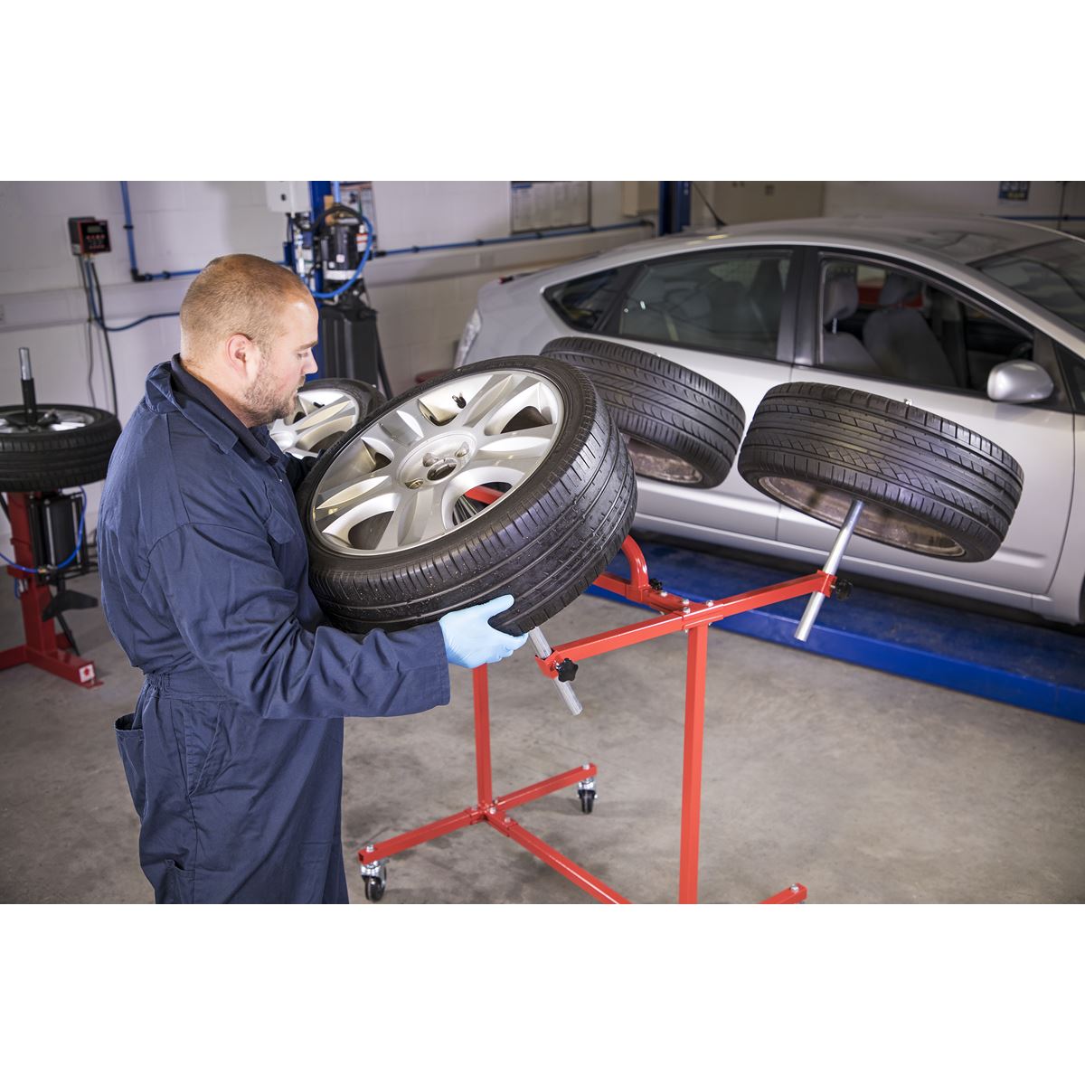 Sealey MK71 Alloy Wheel Painting/Repair Stand - 4 Wheel Capacity Sealey