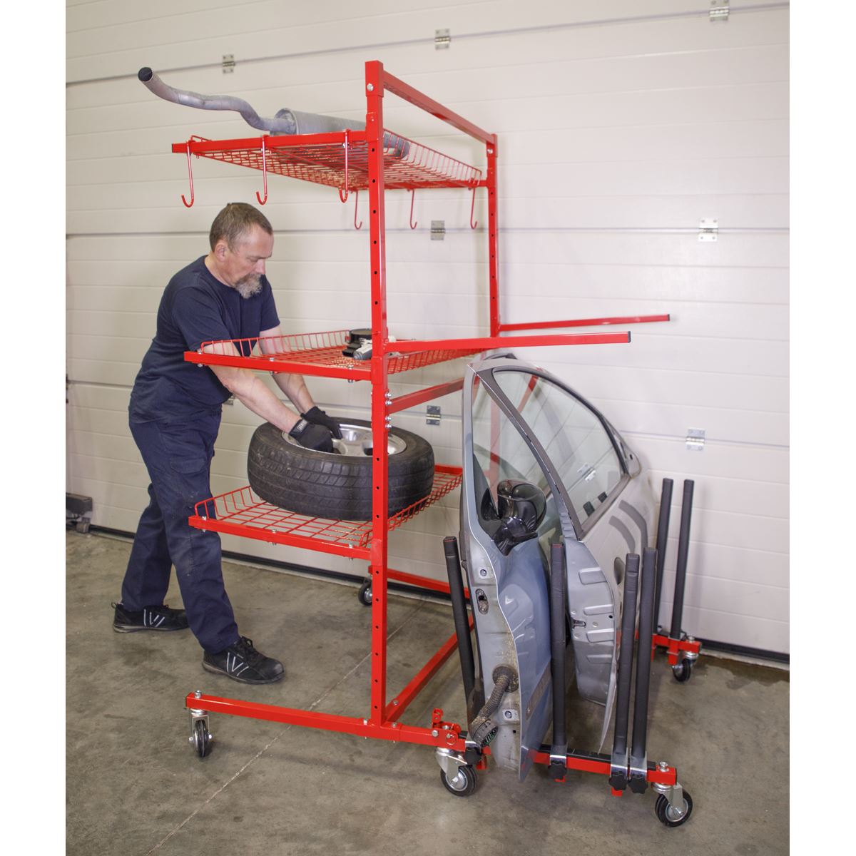 Sealey MK75 Parts Cart with Panel Train Sealey