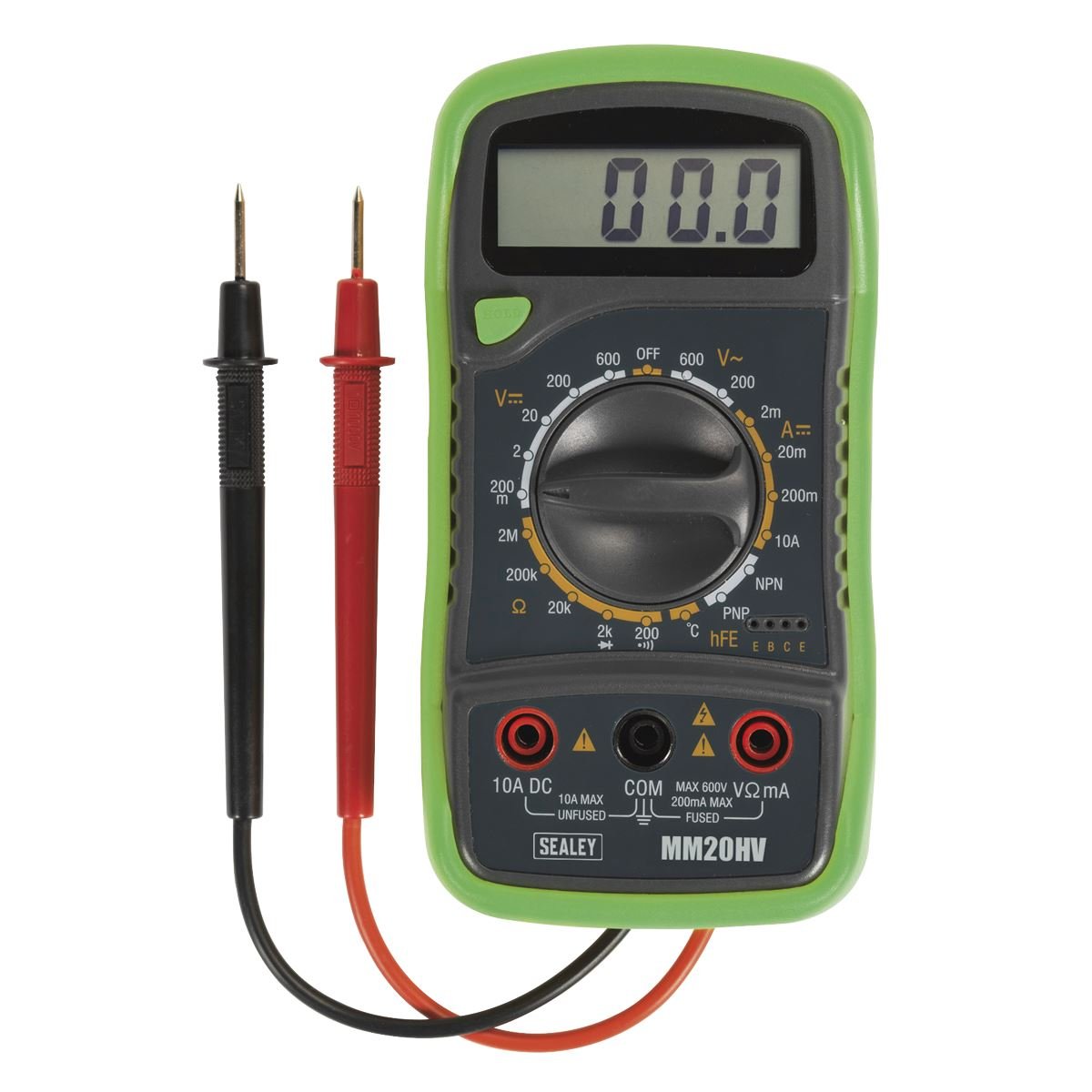 Sealey MM20HV Digital Multimeter 8-Function with Thermocouple Hi-Vis Sealey