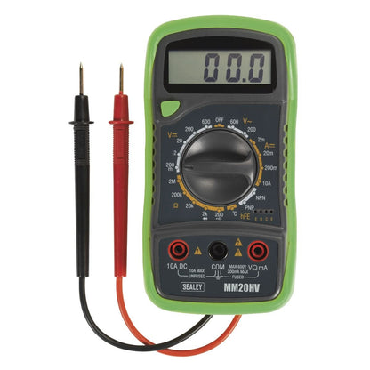 Sealey MM20HV Digital Multimeter 8-Function with Thermocouple Hi-Vis Sealey
