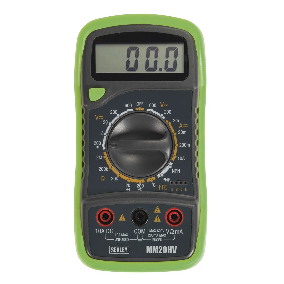 Sealey MM20HV Digital Multimeter 8-Function with Thermocouple Hi-Vis Sealey
