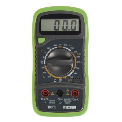 Sealey MM20HV Digital Multimeter 8-Function with Thermocouple Hi-Vis Sealey
