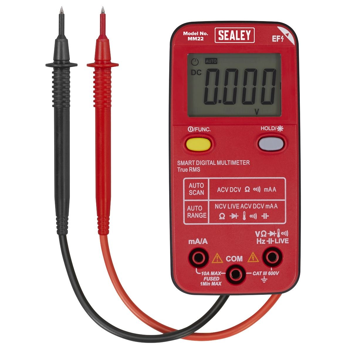 Sealey MM22 13-Function Professional Smart Auto-Scanning Digital Multimeter Sealey