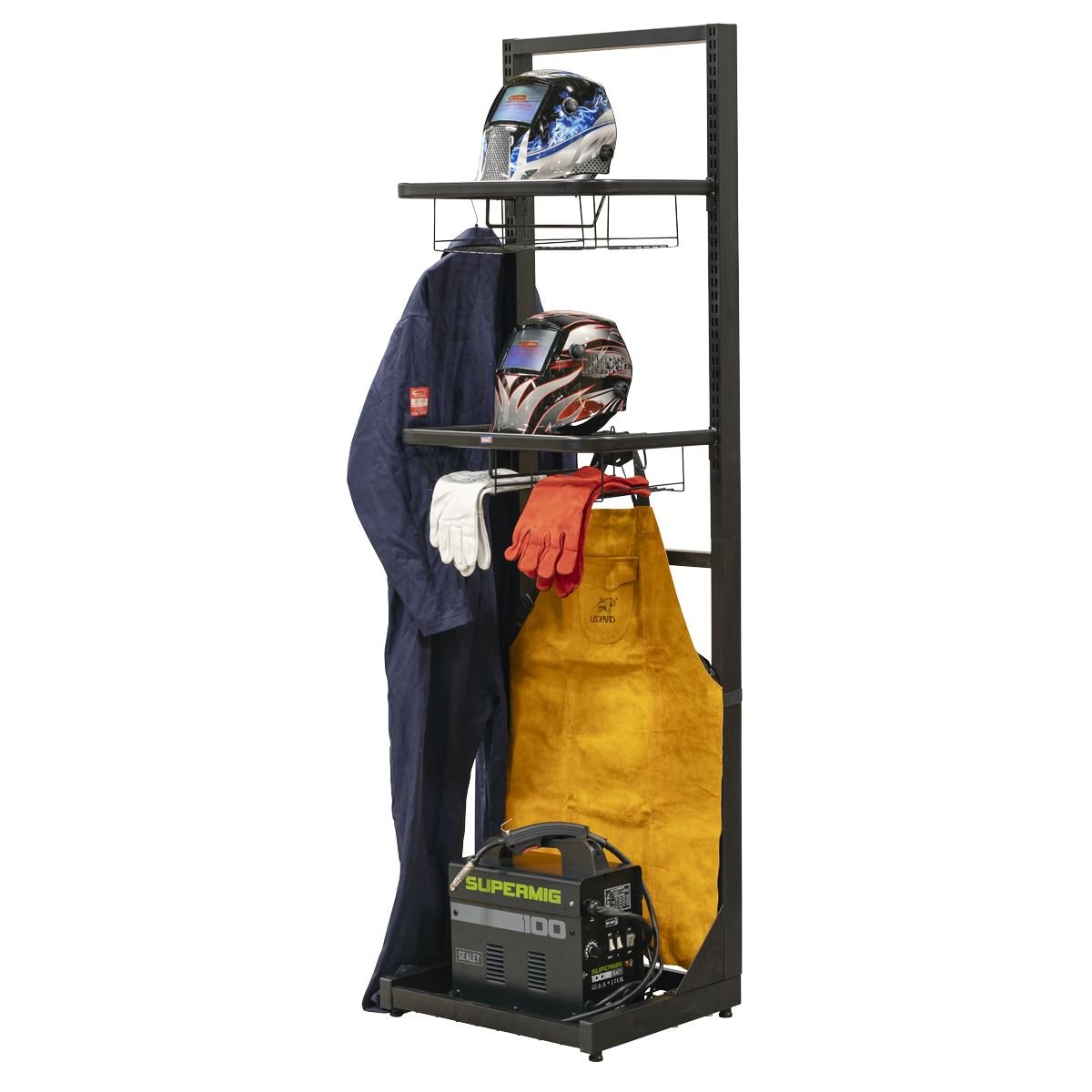 Sealey MS081FS Motorcycle Helmet & Gear Tidy Freestanding Sealey