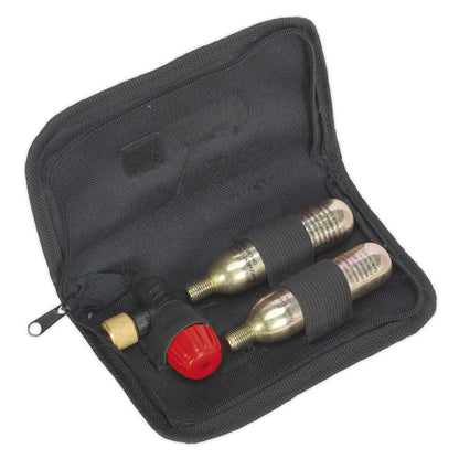 Sealey MS087 Motorcycle CO2 Emergency Tyre Inflator Kit Sealey