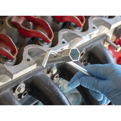 Sealey MS157 Long Reach Double End Spark Plug Box Spanner with L-Bar 16/18mm Sealey