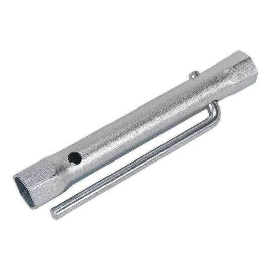 Sealey MS161 Long Reach Double End Spark Plug Box Spanner with L-Bar 18/21mm Sealey