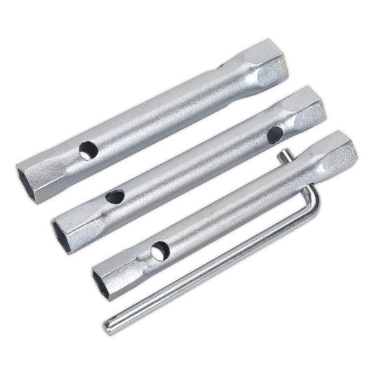 Sealey MS165 Long Reach Double End Spark Plug Box Spanner Set 3pc Sealey